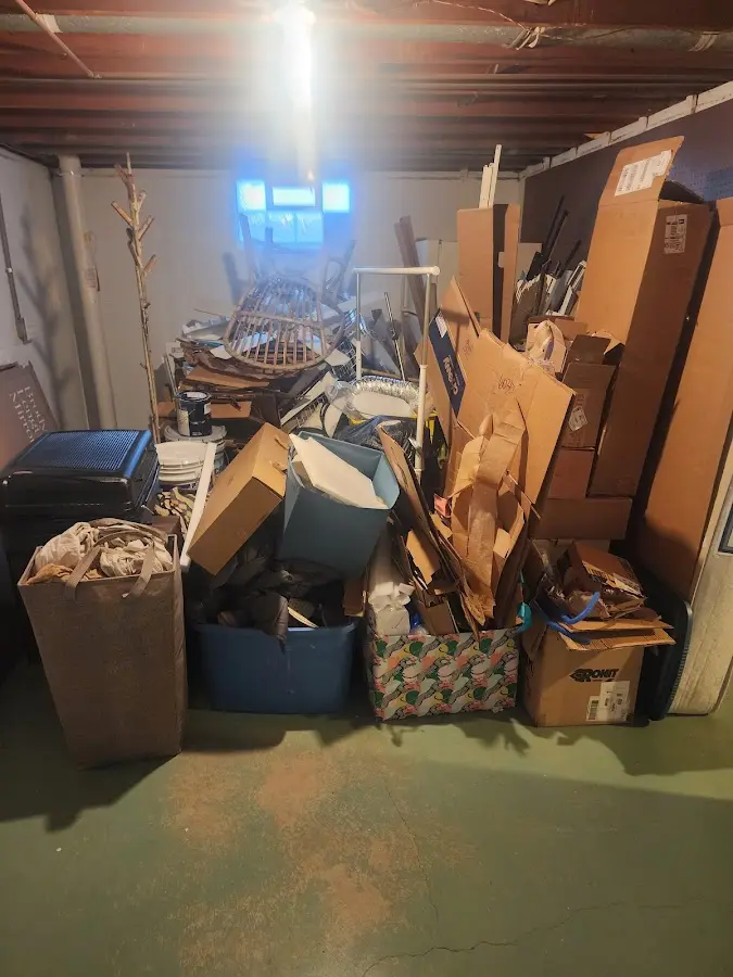 Roll-off dumpster container at job site for 20 Yard Dumpster Rental in Orangetree